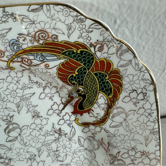 Pheonix Ware plate vintage made in England art deco floral lotus flower - Picture 4 of 7